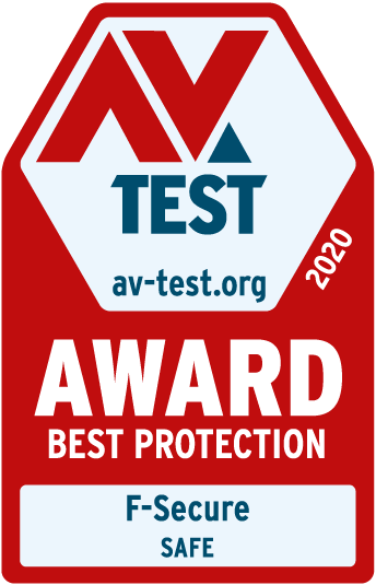 <p>Internet Security is awarded Best Protection 2020 by independent organisation AV-TEST</p> <a href='https://www.f-secure.com/us-en/awards/best-protection'>Read more</a>